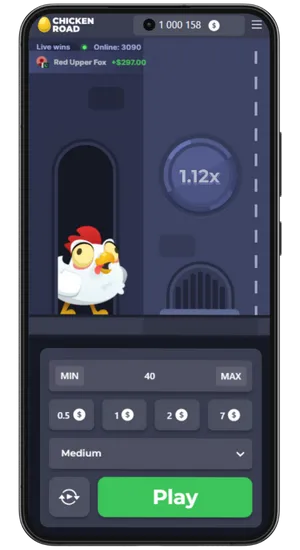 Inicia la aplicación Chicken Road desde la pantalla de inicio