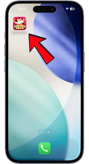 Uruchom grę Chicken Road ze skrótu iOS