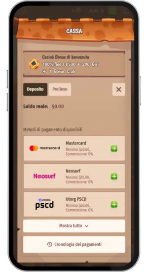 Deposita in EUR